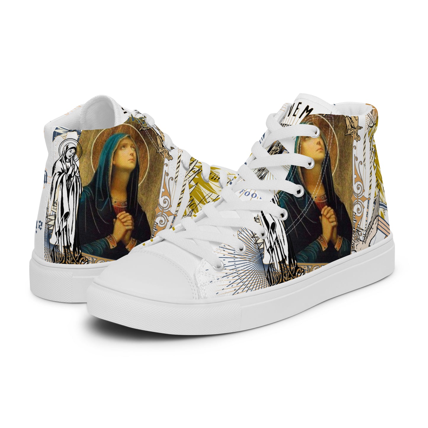 Mater Virginalis high top canvas shoes